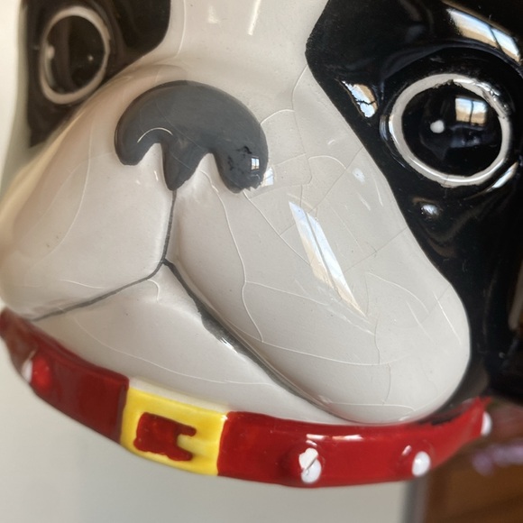 Pier 1 Bulldog DW MW Safe Crackle in the Glaze on nose See picture Exc Cond - Picture 8 of 8